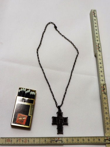 Halskette Silber antik Kreuz Jesus Pfarrer Geistlicher