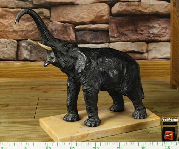 Asiatika Bronze Elefant beschädigt antik wohl Japan Figur Skulptur 30cm hoch