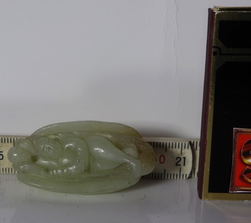 Jade Miniatur China Anhänger Buddha älter antik