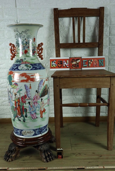 Vase China antik Flugdrachen Personen
