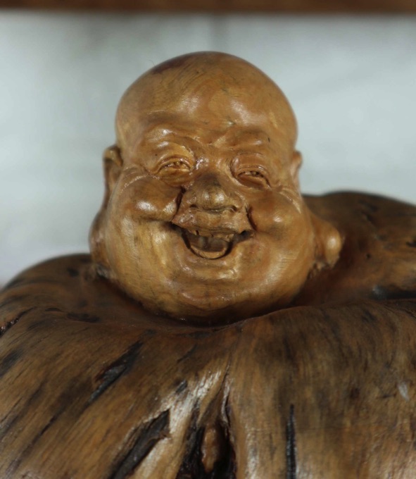 lachender Budda Asiatika Wurzelholz älter