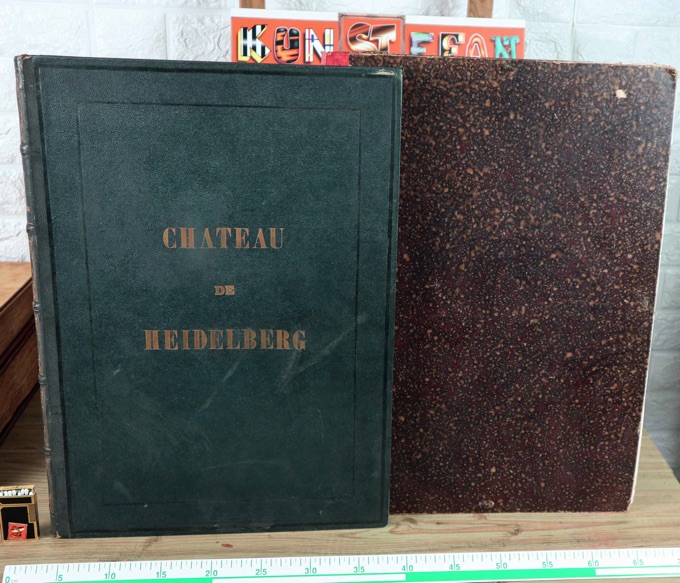 2 Bücher Monographie du chateau de Heidelberg Paris 1859 Daniel Ramée und 1874