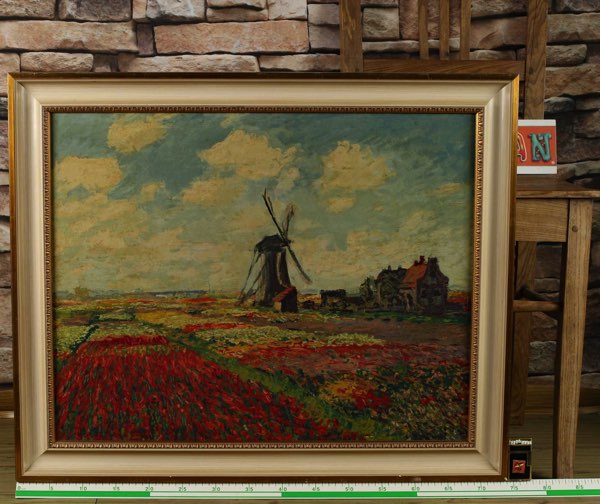Dietz Gemälde Replik limitiert das Tulpenfeld nach Claude Monet 254 von 800