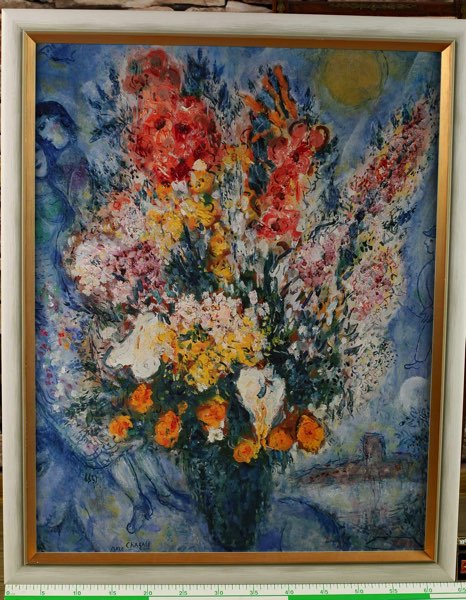 ars mundi Gemälde Replik limitiert 499 nach Chagall Bouquet de Fleurs