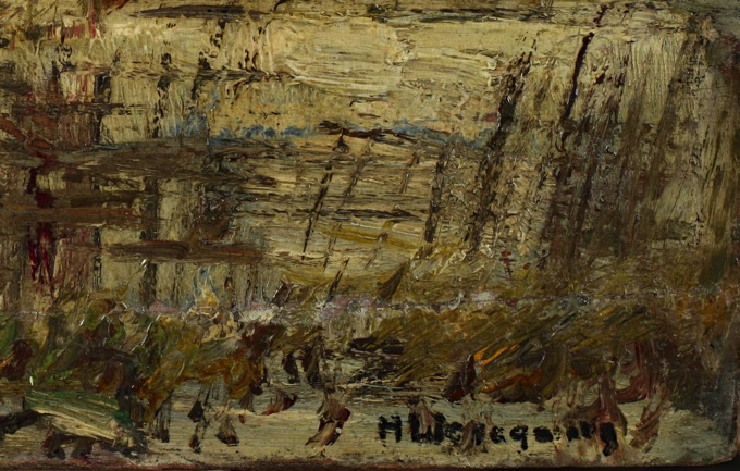 Helmut Liesegang antikes Ölgemälde Landschaft Impressionist