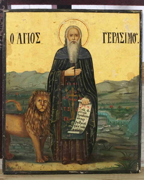 Ikone antik heiliger Hieronymus Griechenland