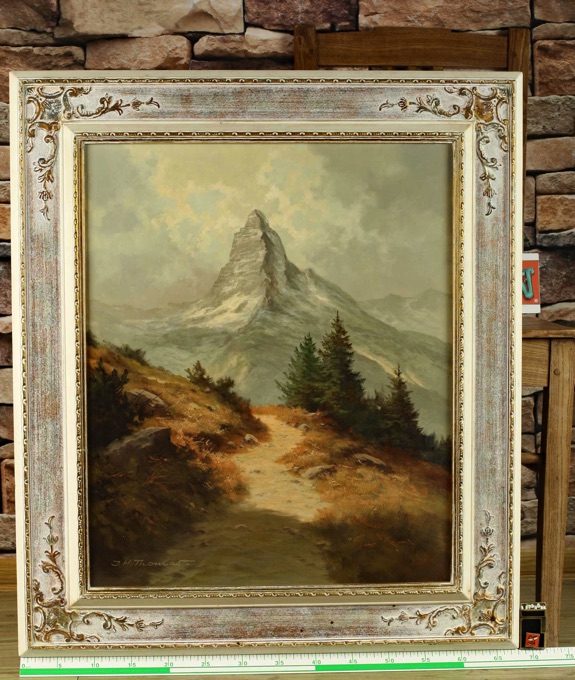 J. H. Thomas * 1922 älteres Ölgemälde das Matterhorn Alpen J.H. Joseph Heinrich