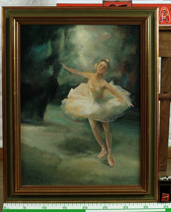 Marie Miloslava Vrbova Stefkova 1909 1991 Ölgemälde älter Ballerina Ballet