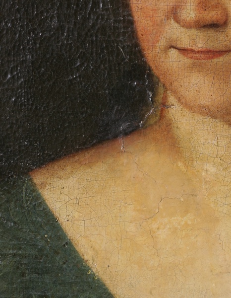 Ölgemälde antik Barock Portrait Edeldame Gegenstück