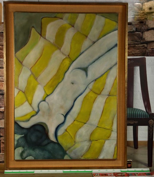 A. Rinaldi oder ähnlich signiert Öl Gemälde vintage Akt abstrakt Grossformat Top