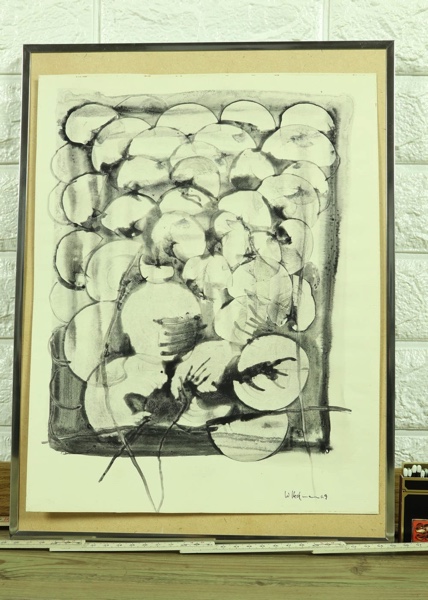 Walter Heckmann Aquarell Komposition 1969