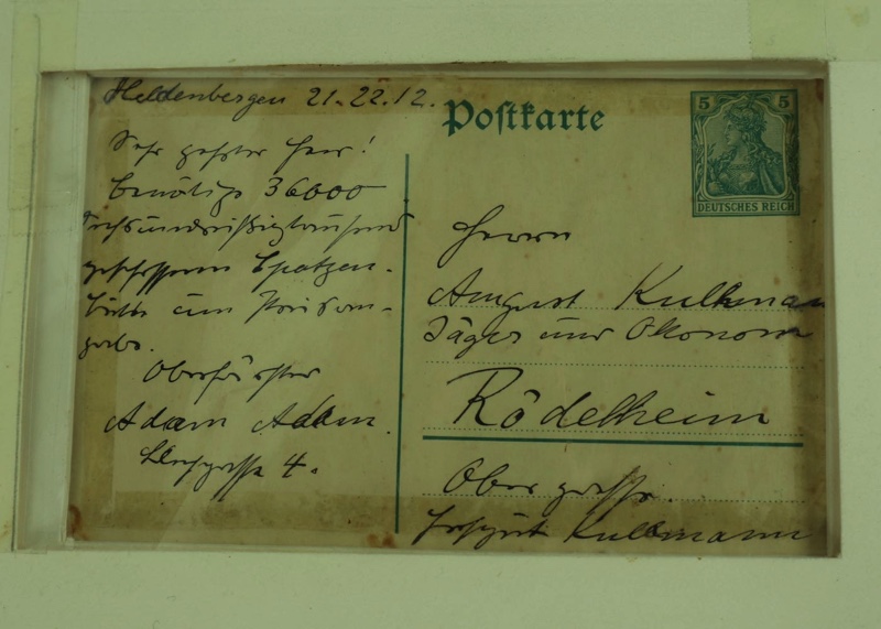 Wilhelm Altheim Zeichnung antik 1912 Schlagkeil Postkarte Gedicht Mundart