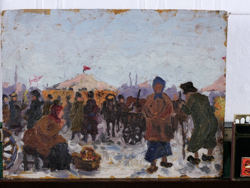 old russian oil painting market Penza