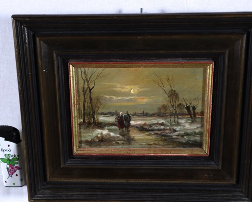 Czepitschka Ölgemälde München Winterlandschaft Stadt Impressionist