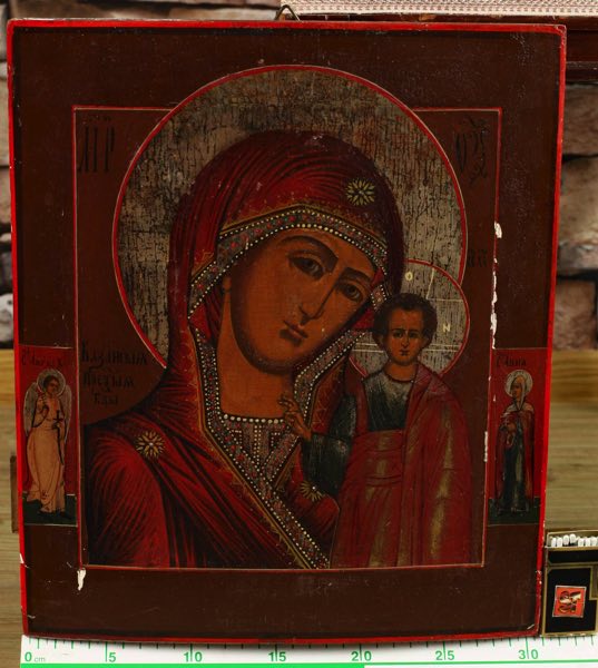 antike Ikone Gottesmutter Kasan Mutter Gottes Russland Kasanskaja Kazan Anna