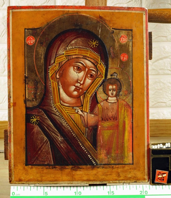Ikone antik Mutter Gottes Kasan Jesus Christus Russland icon Mary Christ child