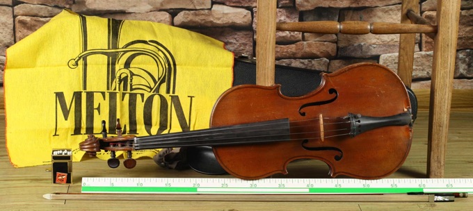 Geige Violine Etikett Antonius Stradivarius Cremonensis Faciebat Bogen violin