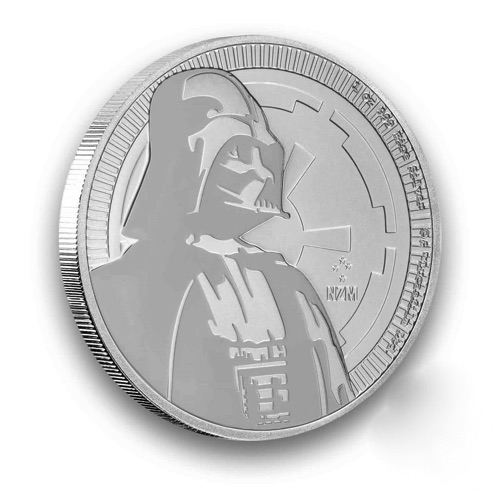 1oz Star Wars Darth Vader 2017 Silbermünze Queen Elizabeth II two dollars Neuseeland