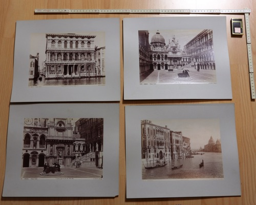 4x Fotografie antik Carlo Naya Venedig Albumin Albuminabzug albumen print 1