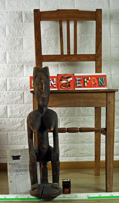Afrika Mutterfigur älter Holz Skulptur Dogon Mali Rechnung von 1985 über 3500DM