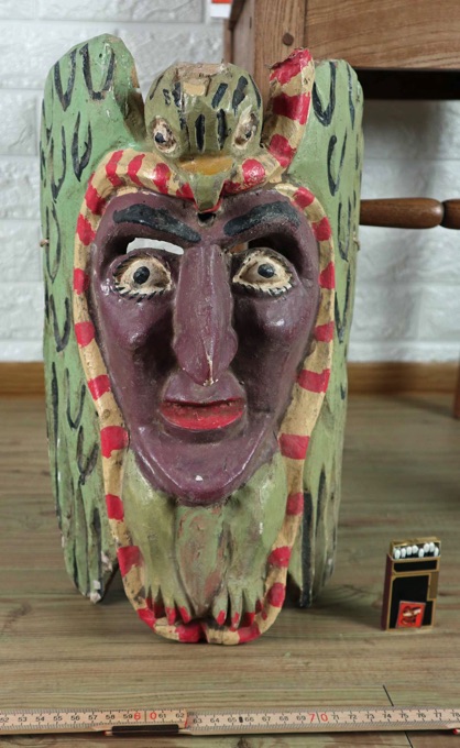 Holzmaske älter Mittelamerika Kopf