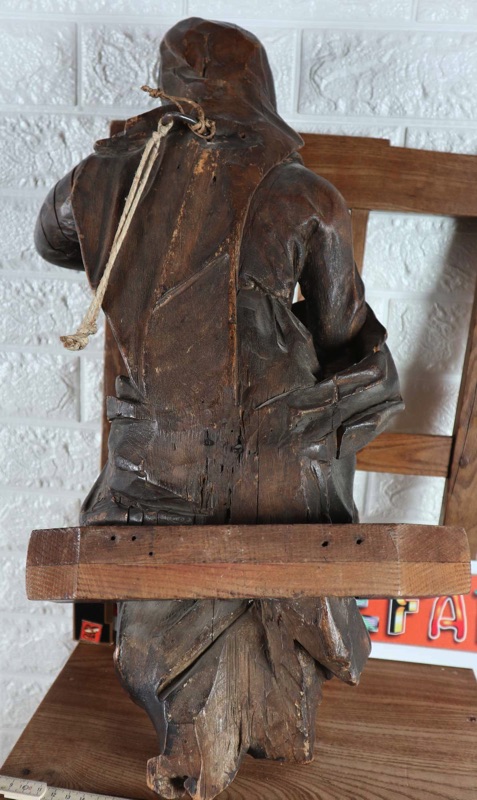 Theresa von Avila Holzskulptur antik Heilige Schwert Dolch