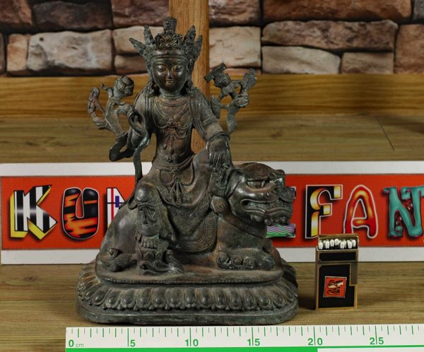 Asiatika Bronze Buddha Löwe Foo Hund China